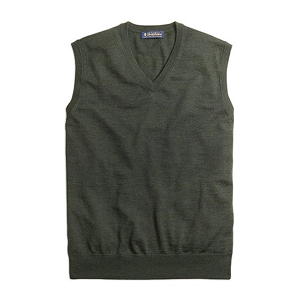 Merino Wool Vest - Dark Green